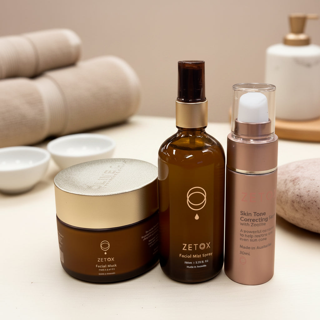Zetox Bundle – Clay Mask mit Gesichtsmist 100 ml und Gesichtsserum 30 ml