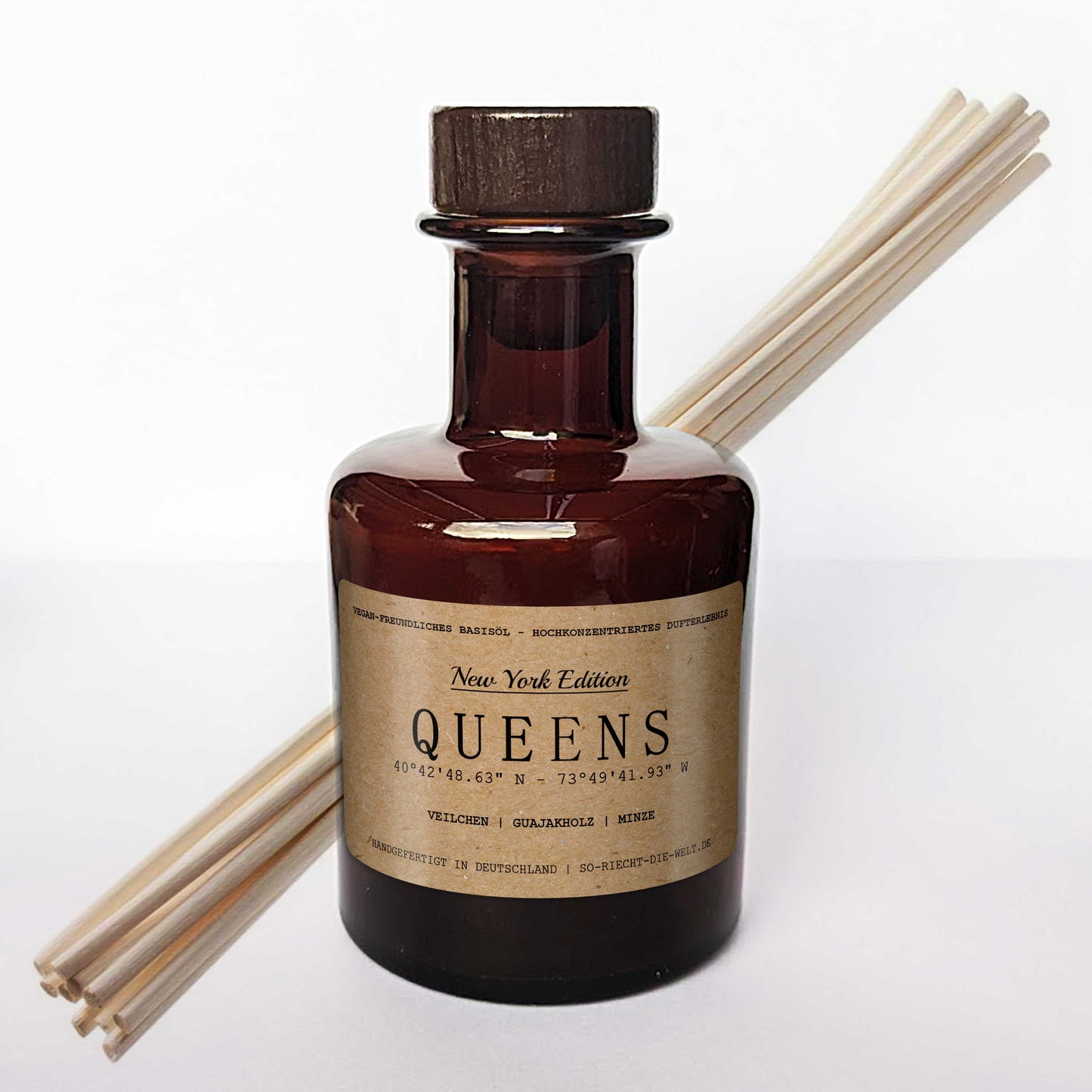 Queens Raumduft Diffuser - New York Edition - Veilchen | Guajakholz | Minze