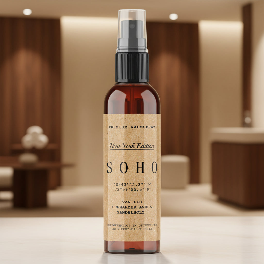 Soho Raumspray - New York Edition - Vanille | schwarzer Ambra | Sandelholz
